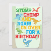 Prehistorische verjaardag als een dinosaurus kaart (Achterkant)