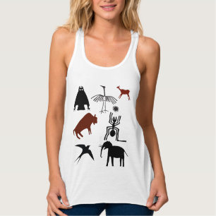 Prehistorische vogelsoorten Petroglyphs Tanktop