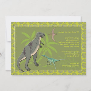 Prehistorische wezens Dinosaurus uitnodigingen