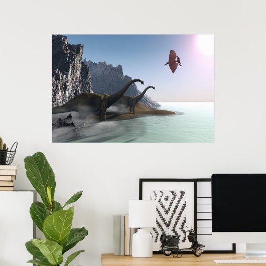 PREHISTORISCHE WORLD PRINT (Thuiskantoor)