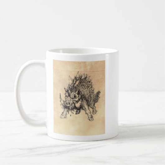 Prehistorische Zendula Boar Coffee Mok (Links)