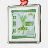 Prei zaden groente telen metalen ornament (Links)