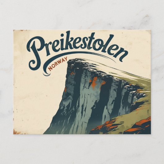 Preikestolen Classic Charm Briefkaart (Voorkant)