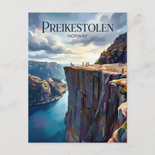 Preikestolen Noorwegen Briefkaart (Voorkant)