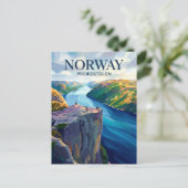 Preikestolen Noorwegen Briefkaart (Staand voorkant)