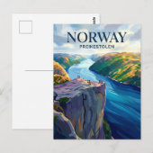 Preikestolen Noorwegen Briefkaart (Voorkant / Achterkant)