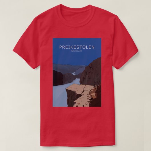 Preikestolen Noorwegen T-shirt (Design voorkant)