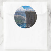 Preikestolen, Norway Ronde Sticker (Tas)