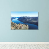Preikestolen (Pulpit Rock) Canvas Afdruk (Insitu (Houten vloer))