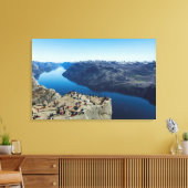 Preikestolen (Pulpit Rock) Canvas Afdruk (Insitu (Woonkamer))