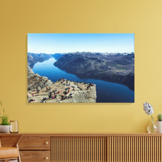 Preikestolen (Pulpit Rock) Canvas Afdruk (Insitu (Woonkamer))