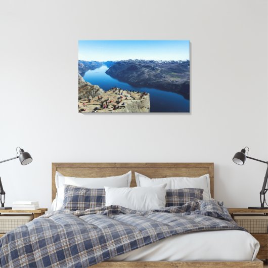 Preikestolen (Pulpit Rock) Canvas Afdruk (Insitu (Slaapkamer))