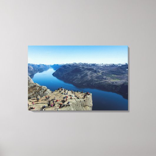 Preikestolen (Pulpit Rock) Canvas Afdruk (Voorkant)