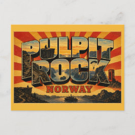 Preikestolen Pulpit Rock Noorwegen Bekende Klif Briefkaart