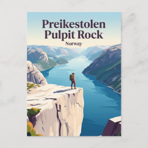 Preikestolen Pulpit Rock Noorwegen Briefkaart