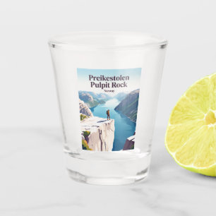 Preikestolen Pulpit Rock Noorwegen Shot Glas