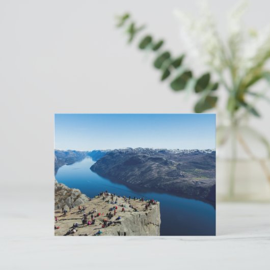 Preikestolen (Pulpit Rock) Norway Postcard Briefkaart (Staand voorkant)