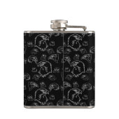 Preivogels (zwart) heupfles (Achterkant)