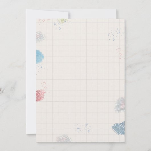 Prek Afstuderen Graph Paper Kaart (Achterkant)
