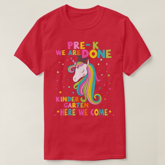 PreK Afstuderen Magical Unicorn KINDERGARTEN T-shirt (Design voorkant)