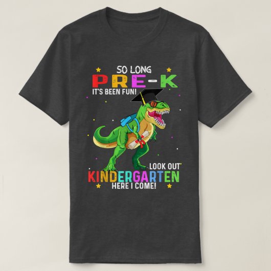 prek Afstuderen pre - k Afstuderen 2022 dinosaurus T-shirt (Design voorkant)