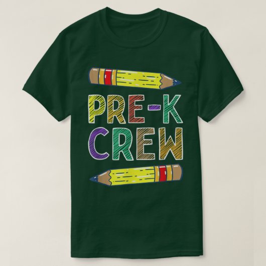 PreK Crew Funny PreK Teachers Back To School T-shirt (Design voorkant)