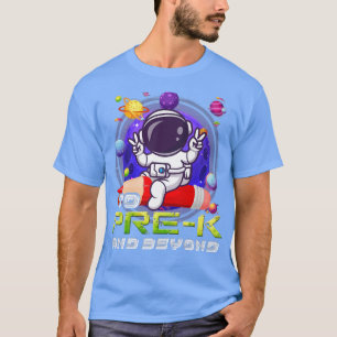Prek en daarna Astronaut terug naar school jongens T-shirt