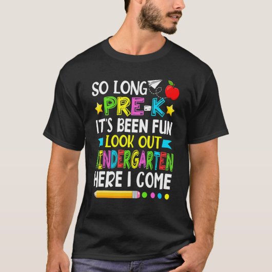Prek het is leuk om kinderen te leren studeren t-shirt (Voorkant)