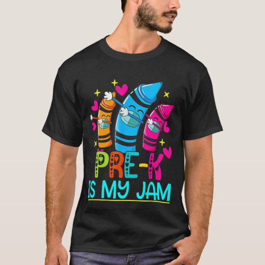 Prek is mijn jam leraar student 100 dagen slimmer t-shirt (Voorkant)