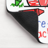 Prek leraar Mousepad - Schoolhouse & Crayons Muismat (Hoek)