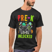 Prek level unlocked Back to School pre-k student v T-shirt (Voorkant)