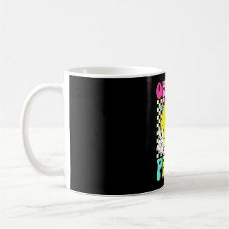 Prek pre k retro glimlach gezicht terug naar schoo koffiemok