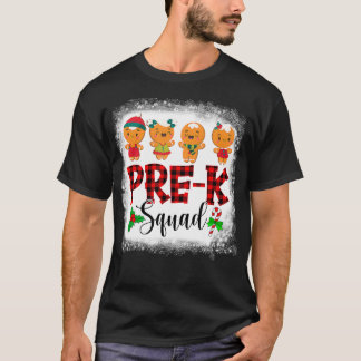 Prek Squad Kindergarten Kreeg kerstontbijt T-shirt