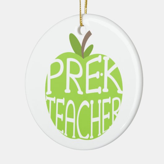Prek Teacher Green Apple Ornament (Links)