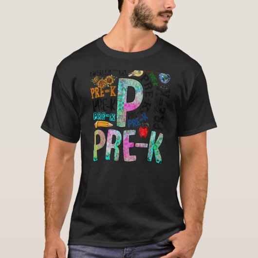 Prek terug naar school potlood Leopard Pre k leraa T-shirt (Voorkant)