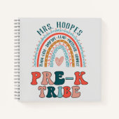 Prek Tribe Teacher Personalized Gift Rainbow Notitieboek (Voorkant)