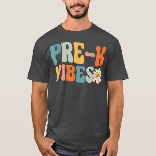 PreK Vibes Cute Retro Terug naar SchoolBoys, Girls T-shirt