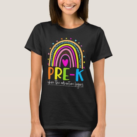 Prek waar het avontuur begint t-shirt (Voorkant)