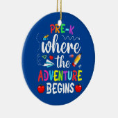 Prek waar het avontuur Kinder Leer begint Keramisch Ornament (Rechts)