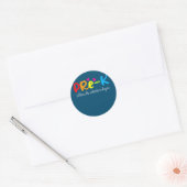 Prek waar het avontuur Kinder Leer begint Ronde Sticker (Envelop)