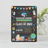 PreKindergarten Afstuderen Ceremony Chalkboard Kaart (Staand voorkant)