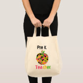 Prekleuterleraar Apple Grocery Bag Tote Bag (Voorkant (product))