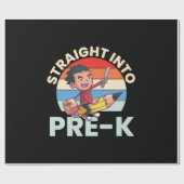 Prekleuterschool direct in kleuterschool cadeaupapier (Vlak)