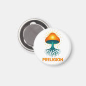 Preligion - Paddenstoel logo Magneet (Voorkant / Achterkant)