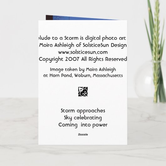 Prelude to a Storm Kaart (Achterkant)