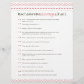 Premade roze Bachelorette Scavenger Hunt Game (Voorkant)