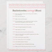 Premade roze Bachelorette Scavenger Hunt Game (Voorkant / Achterkant)