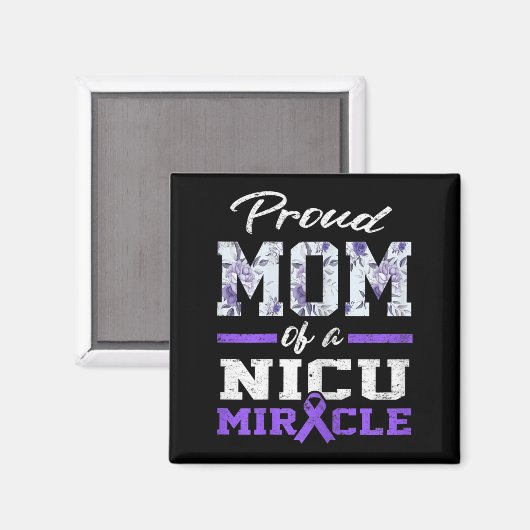 Prematuriteit Bewustmaking Proud Preemie Mam Nicu  Magneet (Voorkant / Achterkant)