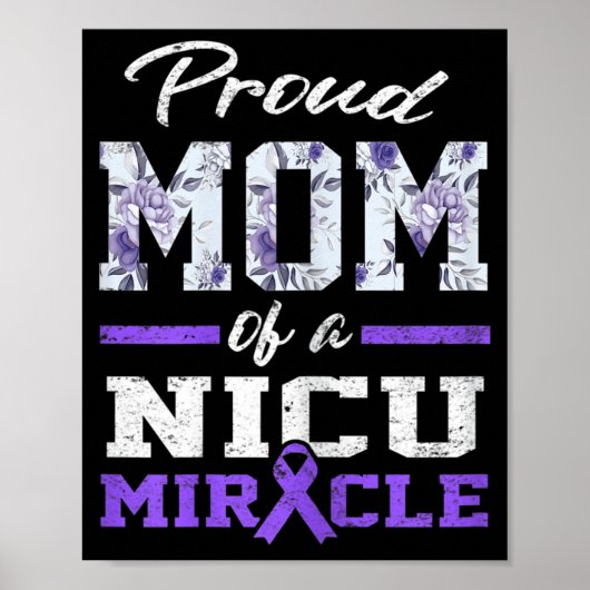 Prematuriteit Bewustmaking Proud Preemie Mam Nicu  Poster (Voorkant)