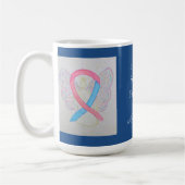 Prematuur geboorte Awareness Ribbon Angel Custom M Koffiemok (Links)